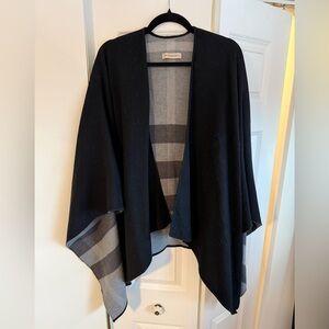 Burberry Women’s Black Check Cashmere Shawl